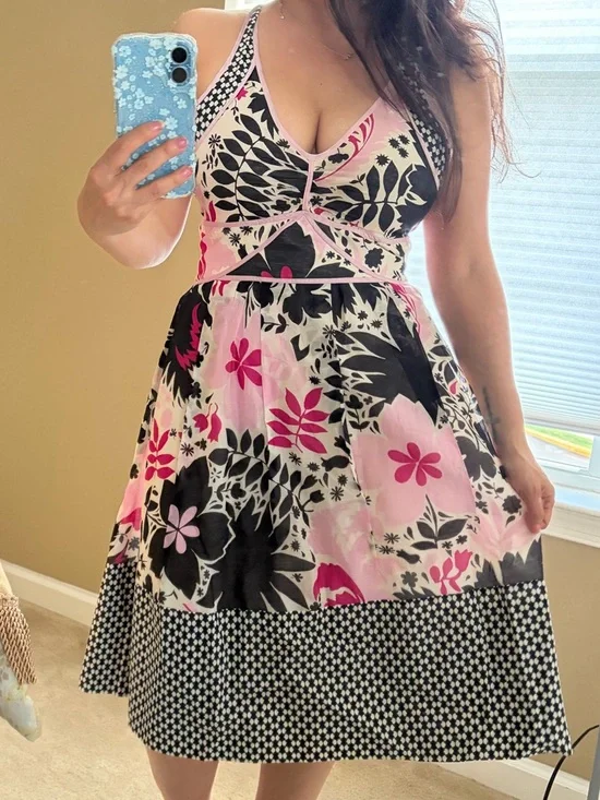 Sportmax MaxMara floral summer dress Italy Italian cotton silk wedding guest 6 - Picture 10 of 12